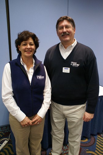 Ben Wold with Miami show manager Cathy Rick Joule. © Bob Wonders